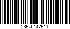 Código de barras (EAN, GTIN, SKU, ISBN): '26540147511'