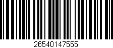Código de barras (EAN, GTIN, SKU, ISBN): '26540147555'