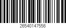 Código de barras (EAN, GTIN, SKU, ISBN): '26540147556'