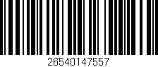Código de barras (EAN, GTIN, SKU, ISBN): '26540147557'