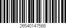 Código de barras (EAN, GTIN, SKU, ISBN): '26540147568'