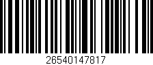 Código de barras (EAN, GTIN, SKU, ISBN): '26540147817'