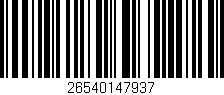 Código de barras (EAN, GTIN, SKU, ISBN): '26540147937'