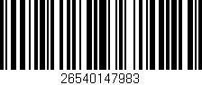 Código de barras (EAN, GTIN, SKU, ISBN): '26540147983'