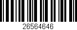 Código de barras (EAN, GTIN, SKU, ISBN): '26564646'