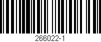 Código de barras (EAN, GTIN, SKU, ISBN): '266022-1'
