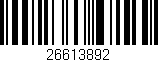 Código de barras (EAN, GTIN, SKU, ISBN): '26613892'