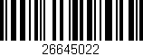 Código de barras (EAN, GTIN, SKU, ISBN): '26645022'