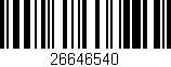 Código de barras (EAN, GTIN, SKU, ISBN): '26646540'