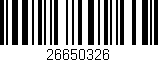 Código de barras (EAN, GTIN, SKU, ISBN): '26650326'