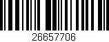 Código de barras (EAN, GTIN, SKU, ISBN): '26657706'