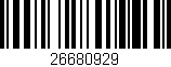 Código de barras (EAN, GTIN, SKU, ISBN): '26680929'