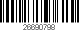 Código de barras (EAN, GTIN, SKU, ISBN): '26690798'