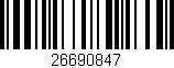 Código de barras (EAN, GTIN, SKU, ISBN): '26690847'