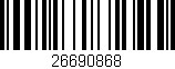 Código de barras (EAN, GTIN, SKU, ISBN): '26690868'