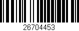 Código de barras (EAN, GTIN, SKU, ISBN): '26704453'