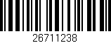 Código de barras (EAN, GTIN, SKU, ISBN): '26711238'