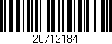 Código de barras (EAN, GTIN, SKU, ISBN): '26712184'