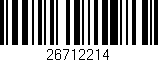 Código de barras (EAN, GTIN, SKU, ISBN): '26712214'