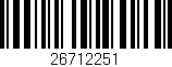 Código de barras (EAN, GTIN, SKU, ISBN): '26712251'