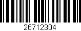 Código de barras (EAN, GTIN, SKU, ISBN): '26712304'