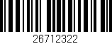 Código de barras (EAN, GTIN, SKU, ISBN): '26712322'