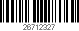 Código de barras (EAN, GTIN, SKU, ISBN): '26712327'