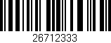 Código de barras (EAN, GTIN, SKU, ISBN): '26712333'