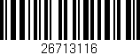 Código de barras (EAN, GTIN, SKU, ISBN): '26713116'