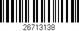 Código de barras (EAN, GTIN, SKU, ISBN): '26713138'