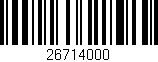 Código de barras (EAN, GTIN, SKU, ISBN): '26714000'