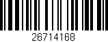 Código de barras (EAN, GTIN, SKU, ISBN): '26714168'