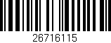 Código de barras (EAN, GTIN, SKU, ISBN): '26716115'