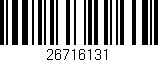 Código de barras (EAN, GTIN, SKU, ISBN): '26716131'