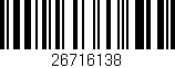 Código de barras (EAN, GTIN, SKU, ISBN): '26716138'
