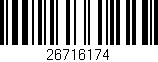 Código de barras (EAN, GTIN, SKU, ISBN): '26716174'