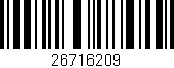 Código de barras (EAN, GTIN, SKU, ISBN): '26716209'