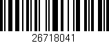 Código de barras (EAN, GTIN, SKU, ISBN): '26718041'