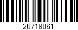 Código de barras (EAN, GTIN, SKU, ISBN): '26718061'