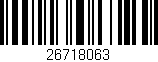 Código de barras (EAN, GTIN, SKU, ISBN): '26718063'