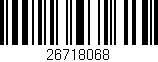Código de barras (EAN, GTIN, SKU, ISBN): '26718068'