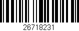 Código de barras (EAN, GTIN, SKU, ISBN): '26718231'