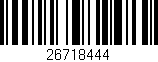 Código de barras (EAN, GTIN, SKU, ISBN): '26718444'