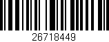 Código de barras (EAN, GTIN, SKU, ISBN): '26718449'