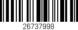 Código de barras (EAN, GTIN, SKU, ISBN): '26737998'