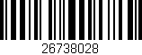 Código de barras (EAN, GTIN, SKU, ISBN): '26738028'