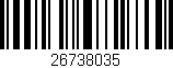 Código de barras (EAN, GTIN, SKU, ISBN): '26738035'