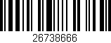 Código de barras (EAN, GTIN, SKU, ISBN): '26738666'