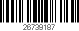 Código de barras (EAN, GTIN, SKU, ISBN): '26739187'