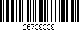 Código de barras (EAN, GTIN, SKU, ISBN): '26739339'